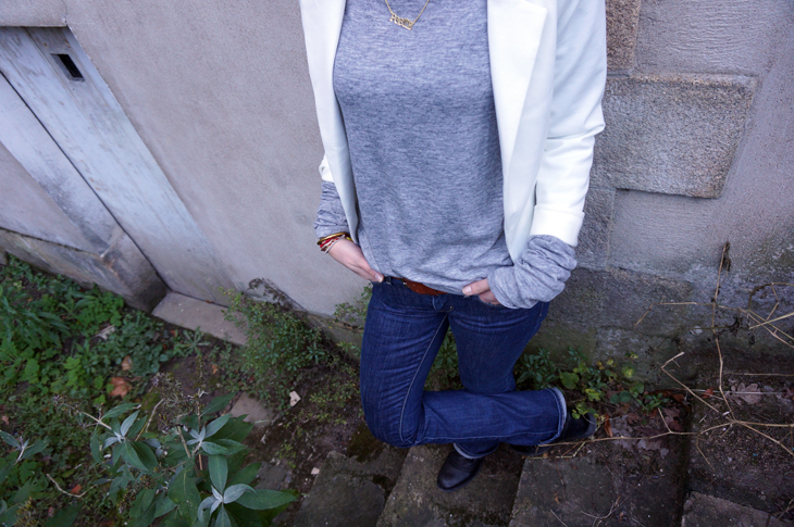 1_look_blog_mode_veste_blazer_blanche_jean_flare_levis