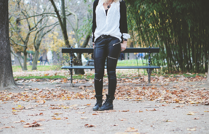 1_look_blog_mode_jardin_luxembourg_paris_gilet_kookai_pantalon_simili_cuir_zara