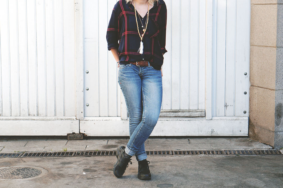 4_look_blog_mode_chemise_carreaux_kiabi_jean_levis_nike_huarache