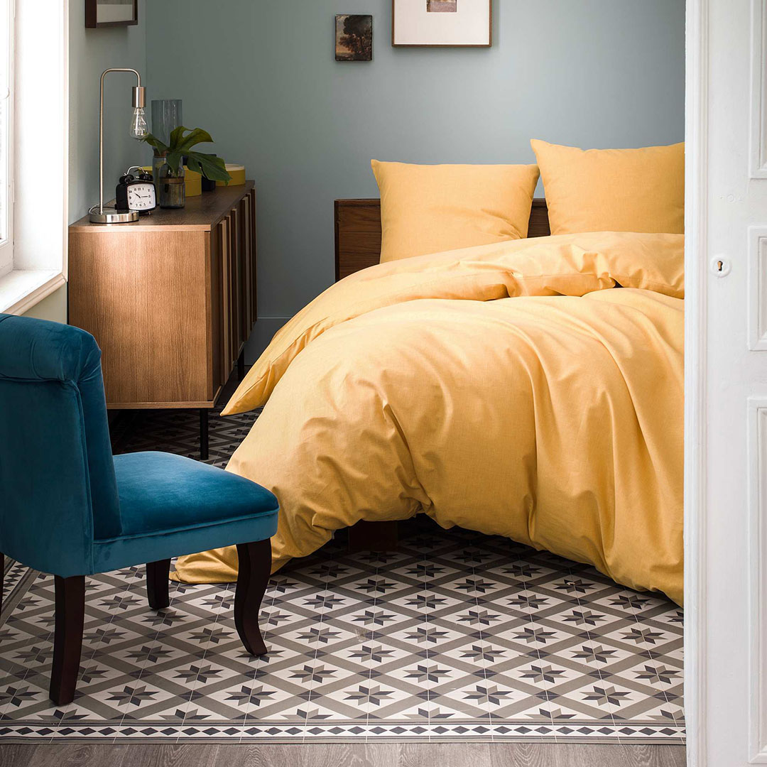 parure-de-lit-unie-jaune-linge-de-lit-kiabi